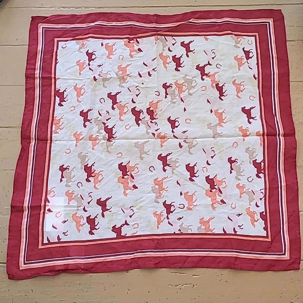 Loft Horse Print Scarf Bandana - Picture 3 of 7